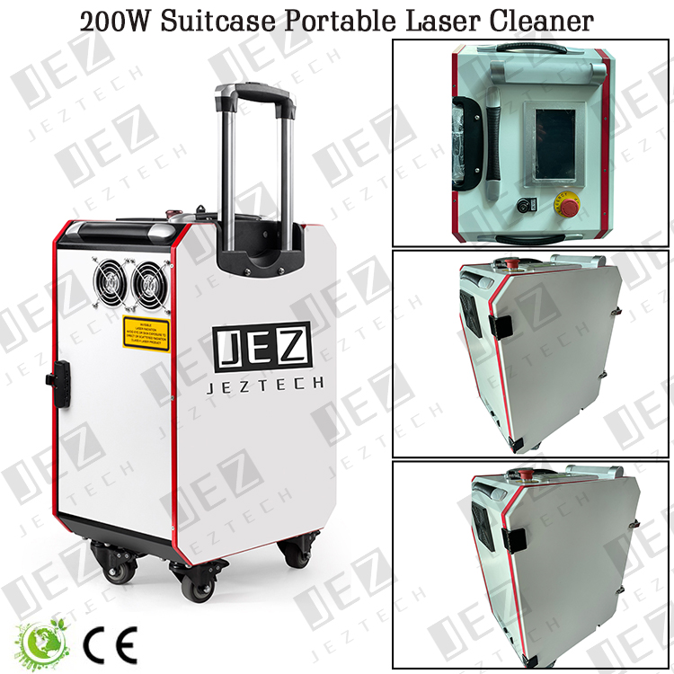 Trolley laser cleaning machine
